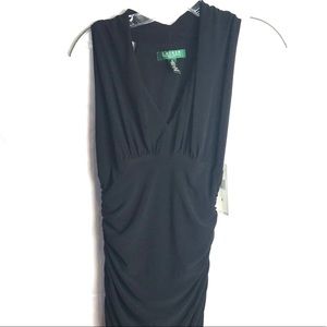 RALPH LAUREN Black long cocktail dress sleeveless